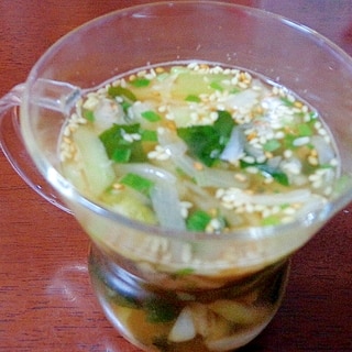 ワンカップで作る。韓国オニオンわかめスープ